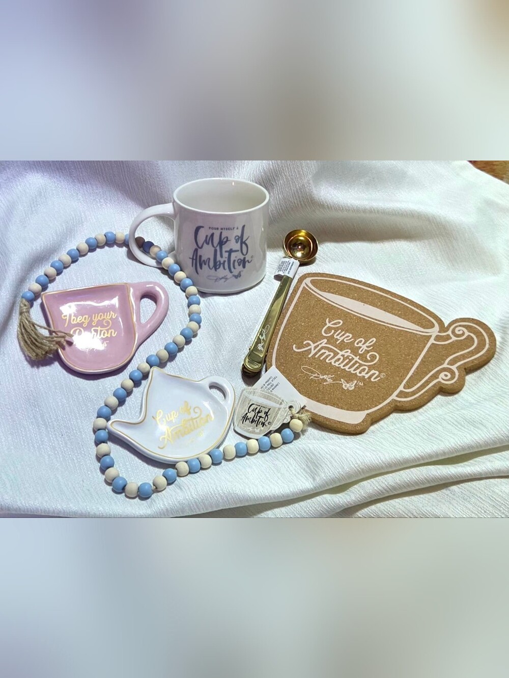 New Dolly Parton Cup Of Ambition Coffee/Tea Set 6 Pieces Dollar General